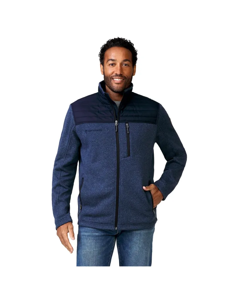 Free Country Men's Textured Frore Sweater Knit Fleece Jacket