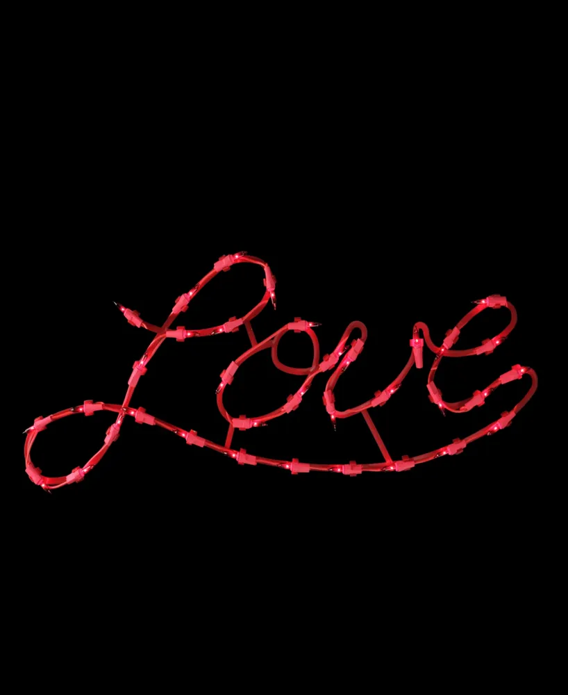 Northlight 17" Lighted Love Script Valentine's Day Window Silhouette Decoration