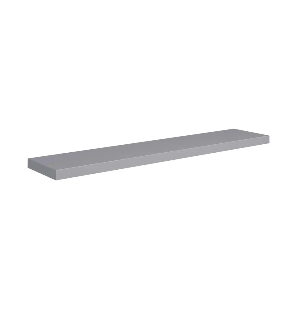 Floating Wall Shelf Gray 47.2"x9.3"x1.5" Mdf