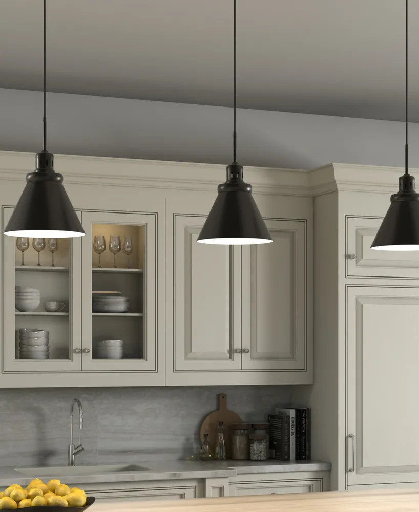 Zeno 12" Wide Pendant with Metal Shade