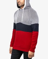 X-Ray Men's Color Blocked Hooded Sweater