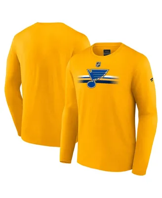 Men's Fanatics Gold St. Louis Blues Authentic Pro Secondary Replen Long Sleeve T-shirt