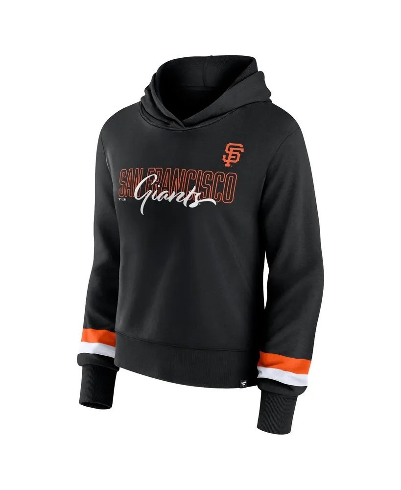 Women's Fanatics Black San Francisco Giants Over Under Pullover Hoodie