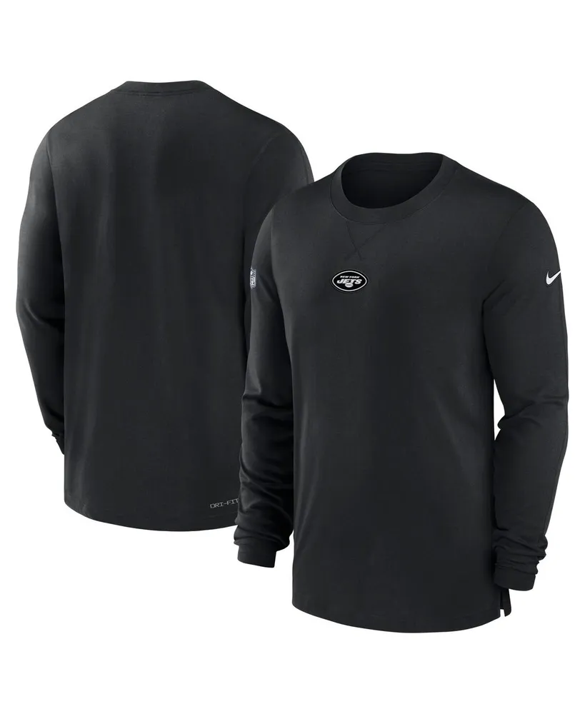 Men's Nike Black New York Jets 2023 Sideline Performance Long Sleeve T-shirt