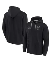 Men's and Women's Fanatics Signature Black Milwaukee Bucks Super Soft Fleece Pullover Hoodie