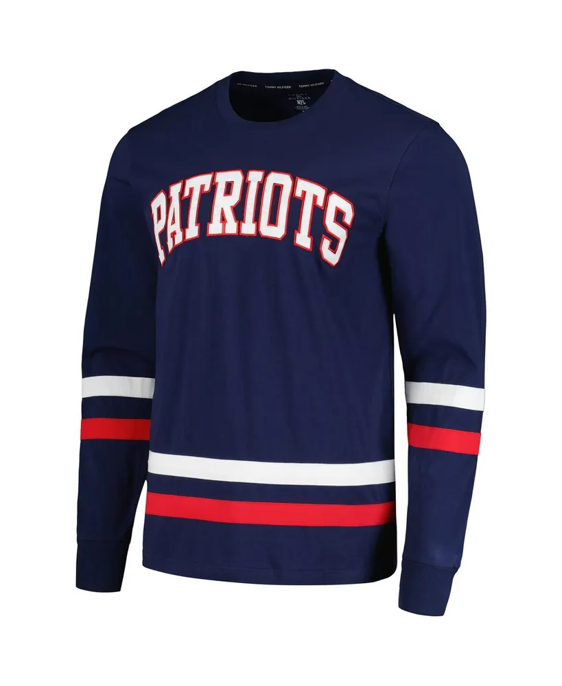 Men's Tommy Hilfiger Navy, Red New England Patriots Nolan Long Sleeve T-shirt