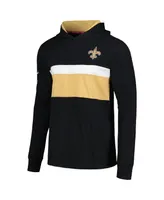 Men's Tommy Hilfiger Black New Orleans Saints Morgan Long Sleeve Hoodie T-shirt