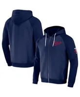 Men's Darius Rucker Collection by Fanatics Navy Minnesota Twins Raglan Full-Zip Hoodie