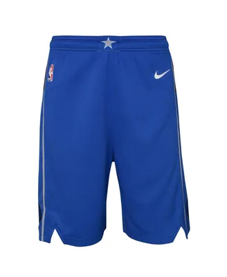 Big Boys Nike Blue Dallas Mavericks Icon Edition Mesh Performance Swingman Shorts