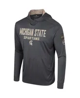 Men's Colosseum Charcoal Michigan State Spartans Oht Military-Inspired Appreciation Long Sleeve Hoodie T-shirt