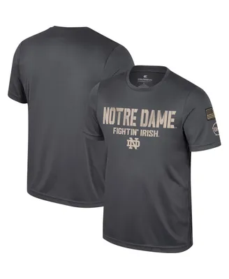 Men's Colosseum Charcoal Notre Dame Fighting Irish Oht Military-Inspired Appreciation T-shirt