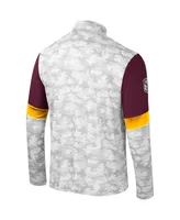 Men's Colosseum Camo Minnesota Golden Gophers Oht Military-Inspired Appreciation Tomahawk Quarter-Zip Windshirt