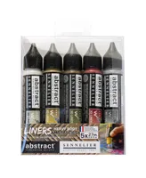 Sennelier Abstract Liner Paint Set, 5-Color Metallic Colors Set