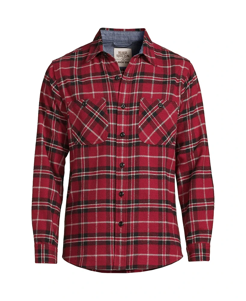 Blake Shelton x Lands' End Traditional Fit Rugged Work Shirt