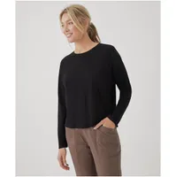 Organic Cotton Relaxed Slub Easy Long Sleeve Top