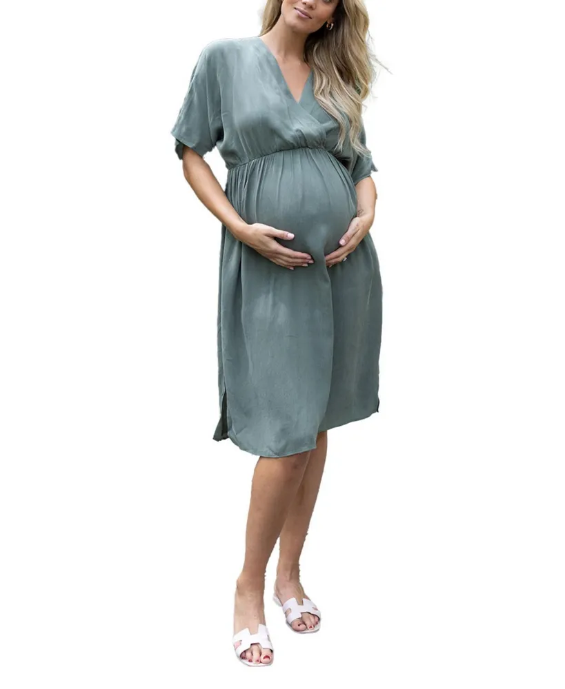 Emilia George Maternity Lauren Off Shoulder Dress