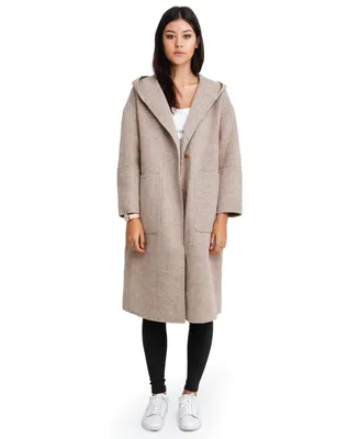 Belle & Bloom Walk This Way Wool Blend Oversized Coat