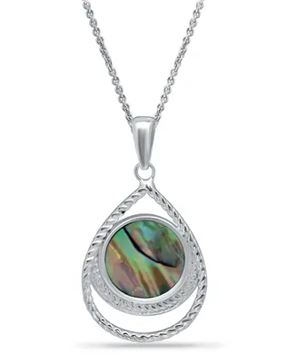 Macy's Abalone Inlay Center Pendant Necklace