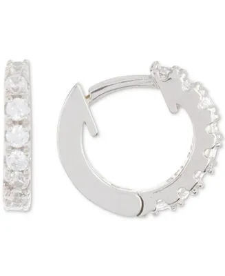 Adornia Crystal Small Huggie Hoop Earrings, 0.35"