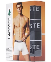 Lacoste Men's 3-Pack Casual Stretch Boxer Briefs