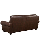 Arther 85" Leather Traditional Sofa