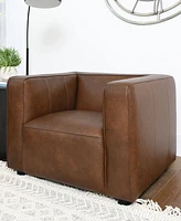 Blake 42" Leather Modern Deep Seat Chair