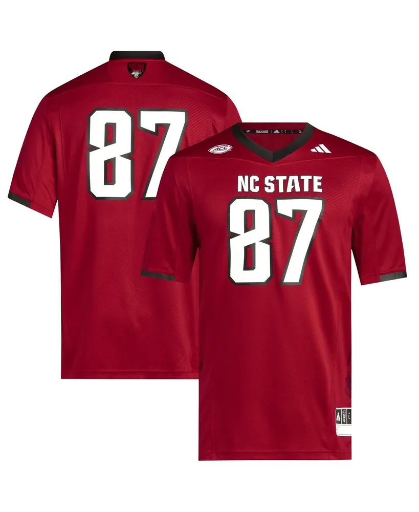 Men's adidas #87 Red Nc State Wolfpack Premier Jersey
