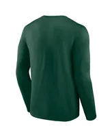 Men's Fanatics Green Minnesota Wild Authentic Pro Secondary Replen Long Sleeve T-shirt