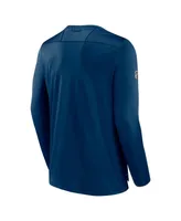 Men's Fanatics Deep Sea Blue Seattle Kraken Authentic Pro Long Sleeve T-shirt