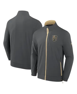 Men's Fanatics Gray Vegas Golden Knights Authentic Pro Rink Full-Zip Jacket