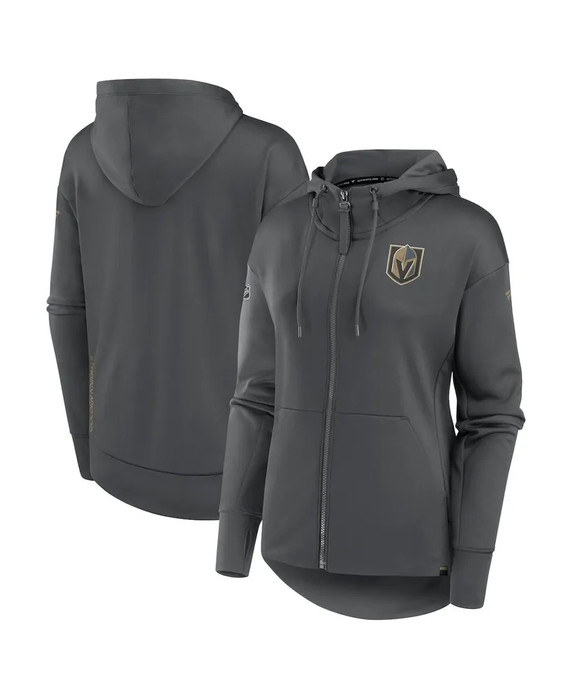 Women's Fanatics Gray Vegas Golden Knights Scuba Full-Zip Hoodie