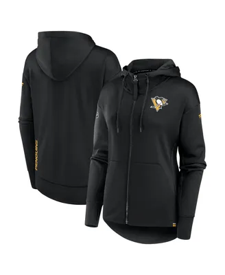 Women's Fanatics Black Pittsburgh Penguins Authentic Pro Scuba Full-Zip Hoodie