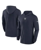 Men's Nike Navy Chicago Bears Sideline Performance Long Sleeve Hoodie T-shirt