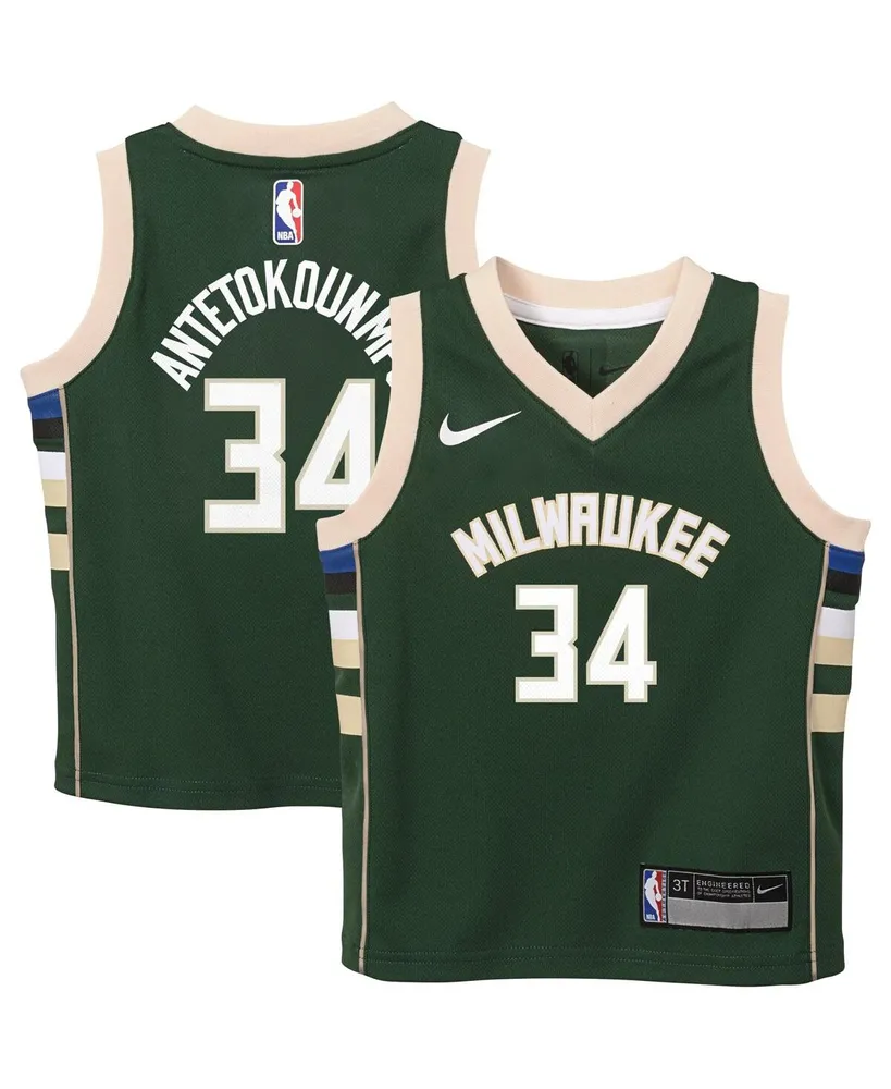 Toddler Boys and Girls Nike Giannis Antetokounmpo Green Milwaukee Bucks Swingman Player Jersey - Icon Edition