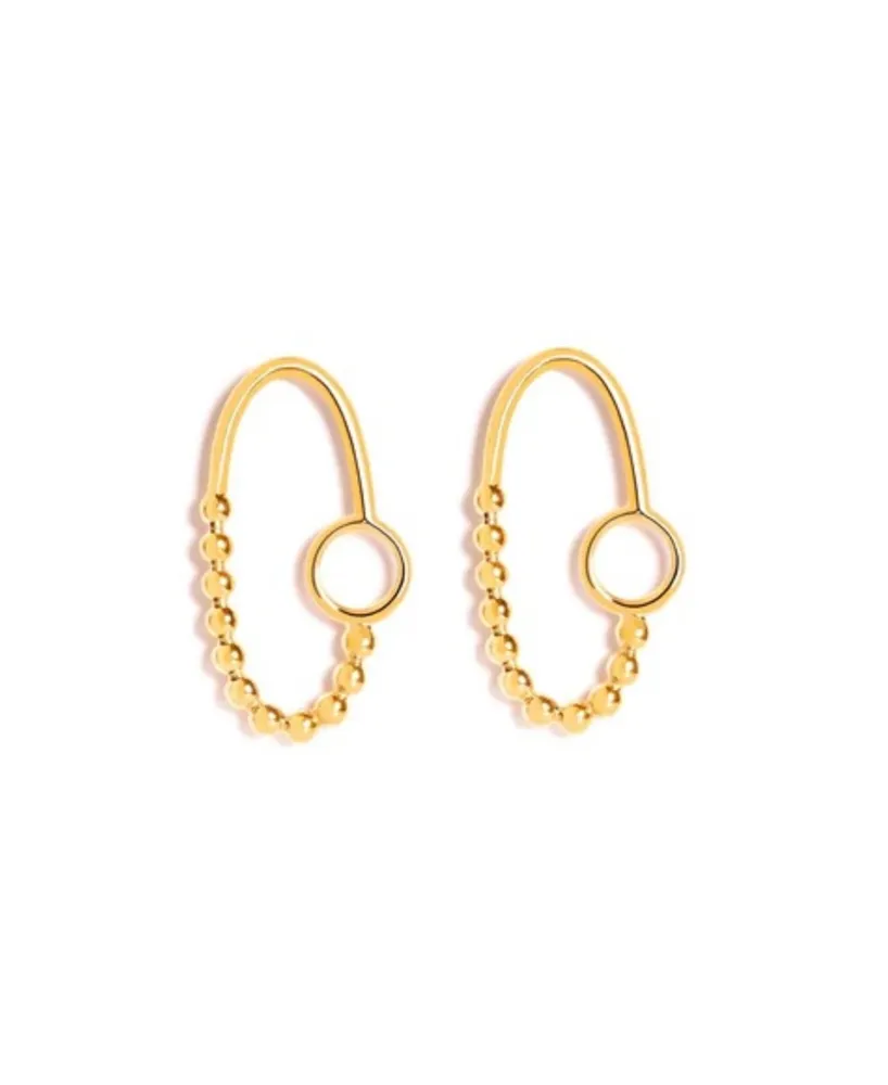 Nectar Nectar New York Beaded Oval Hoop Earrings