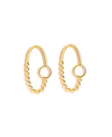 Nectar Nectar New York Beaded Oval Hoop Earrings