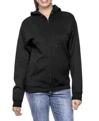 Galaxy By Harvic Women's Fleece-Lined Loose-Fit Full-Zip Sweater Hoodie