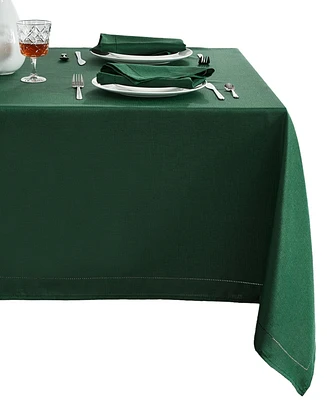 Alison Eyelet Punched Border Fabric Tablecloth 52" x