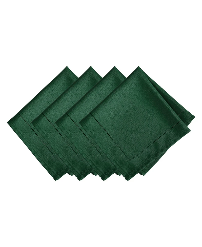 Alison Eyelet Punched Border Fabric Napkin, Set of 4