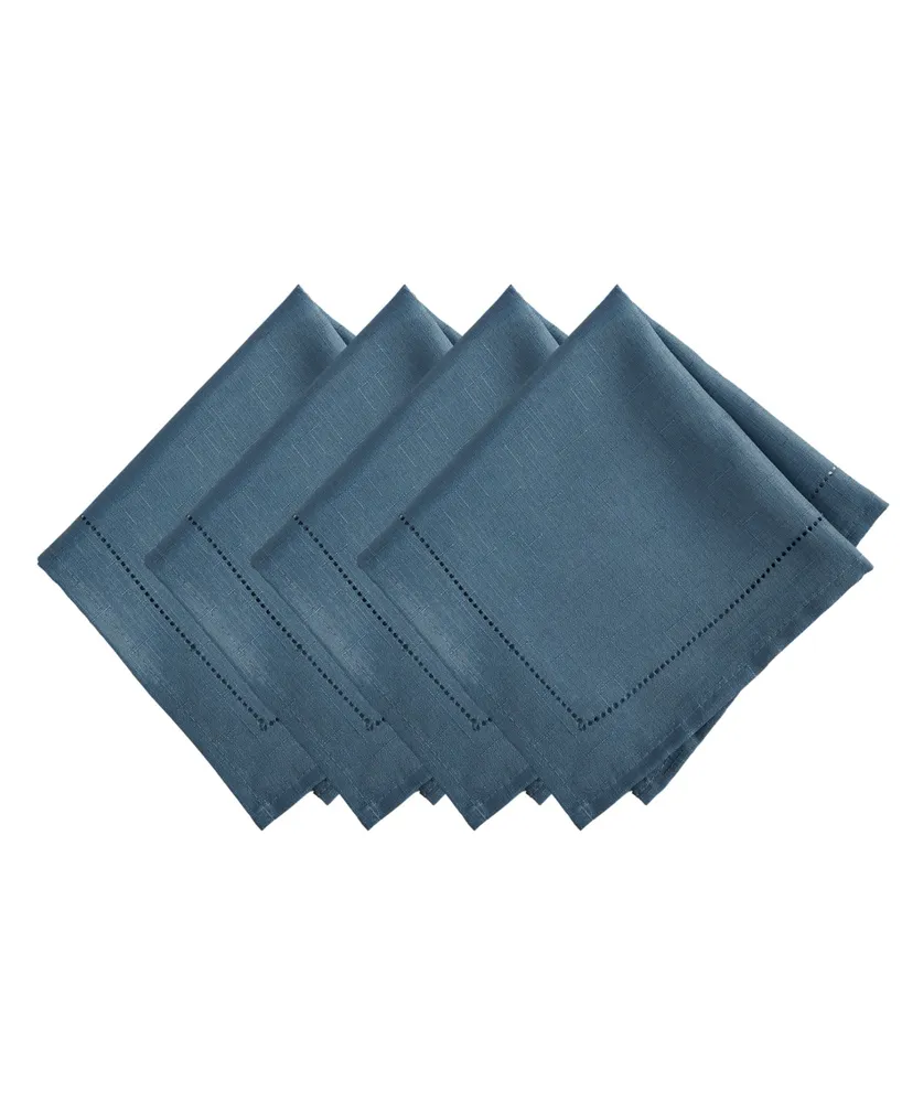 Colored Border Hemstitch Napkins Set of 6