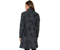 Stella Carakasi Women's Lace and Wool Blended Snap-Front Cover Shot Coat