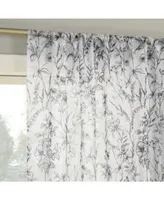 Ambree Vintage Floral Sheer Rod Pocket Curtains