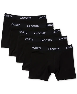 Lacoste Men's 5 Pack Cotton Boxer Brief Underwear