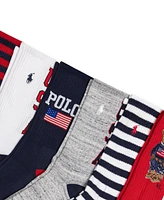 Polo Ralph Lauren Men's Assorted Bear Crew Socks, 6-Pack