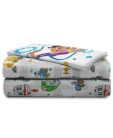 Blippi Moonbug How Does This Work Microfiber 3 Piece Sheet Set