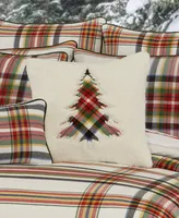 J Queen New York Christopher Plaid Embellished Decorative Pillow, 20" x 20"