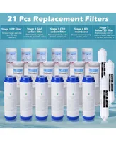 21 pcs Reverse Osmosis Water Replacement Filters Sediment/Carbon block /inline - Assorted Pre