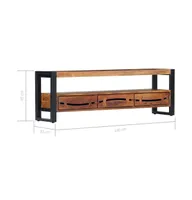 Tv Stand 55.1"x11.8"x17.7" Solid Wood Acacia