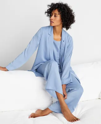State of Day Women's Crepe de Chine Self-Tie Robe, Created for Macy's