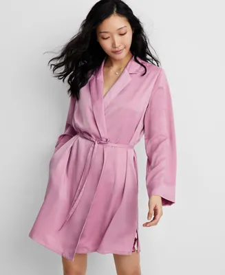 State of Day Women's Crepe de Chine Self-Tie Robe, Created for Macy's